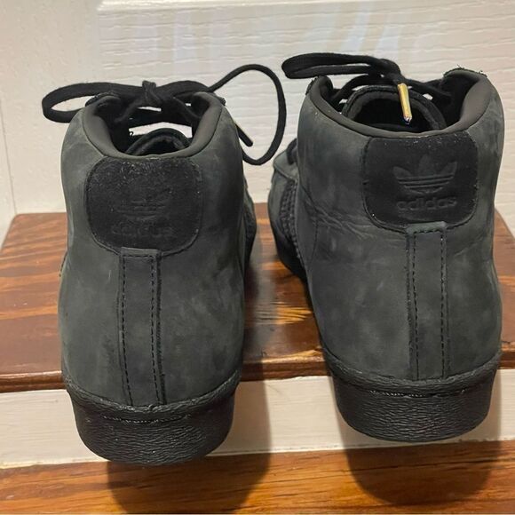 Adidas Pro Model Suede Superstar Metal Toe Midtop Sneakers Shoes Black Size 6.5 - Picture 8 of 11